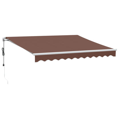 Tenda da Sole Retrattile Automatica con LED Marrone 300x250 cm