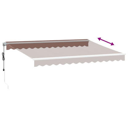 Tenda da Sole Retrattile Automatica con LED Marrone 350x250 cm | homemem39