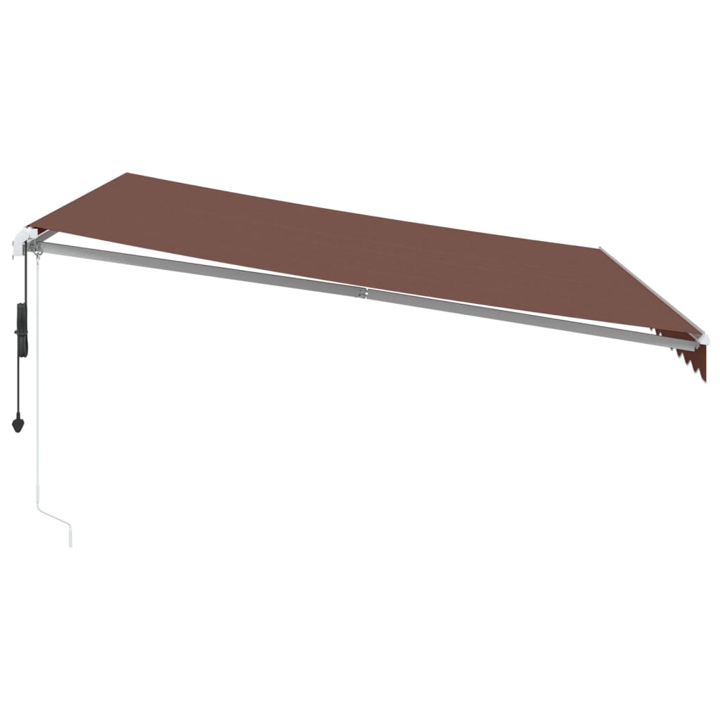 Tenda da Sole Retrattile Automatica con LED Marrone 400x300 cm