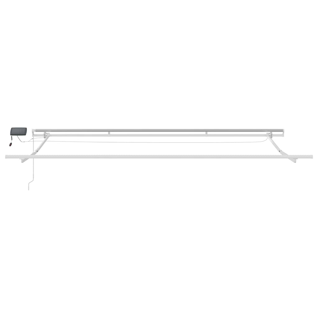 Tenda da Sole Retrattile Manuale con LED Marrone 500x300 cm