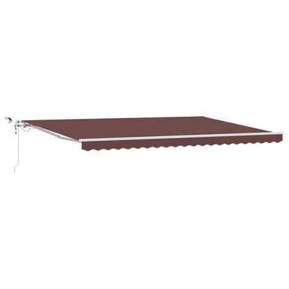 Tenda da Sole Retrattile Automatica con LED Marrone 500x300 cm | homemem39