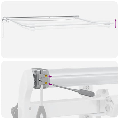 Tenda da Sole Retrattile Automatica con LED Marrone 500x300 cm | homemem39