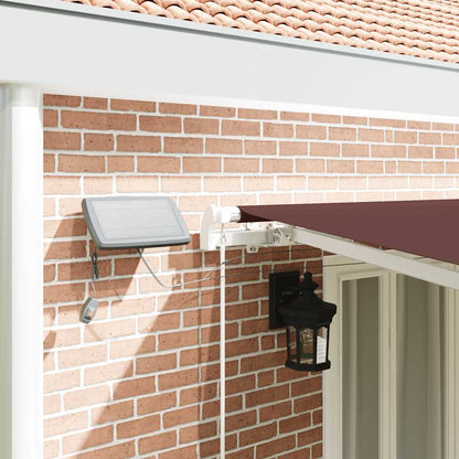 Tenda da Sole Retrattile Manuale con LED Marrone 600x300 cm | homemem39
