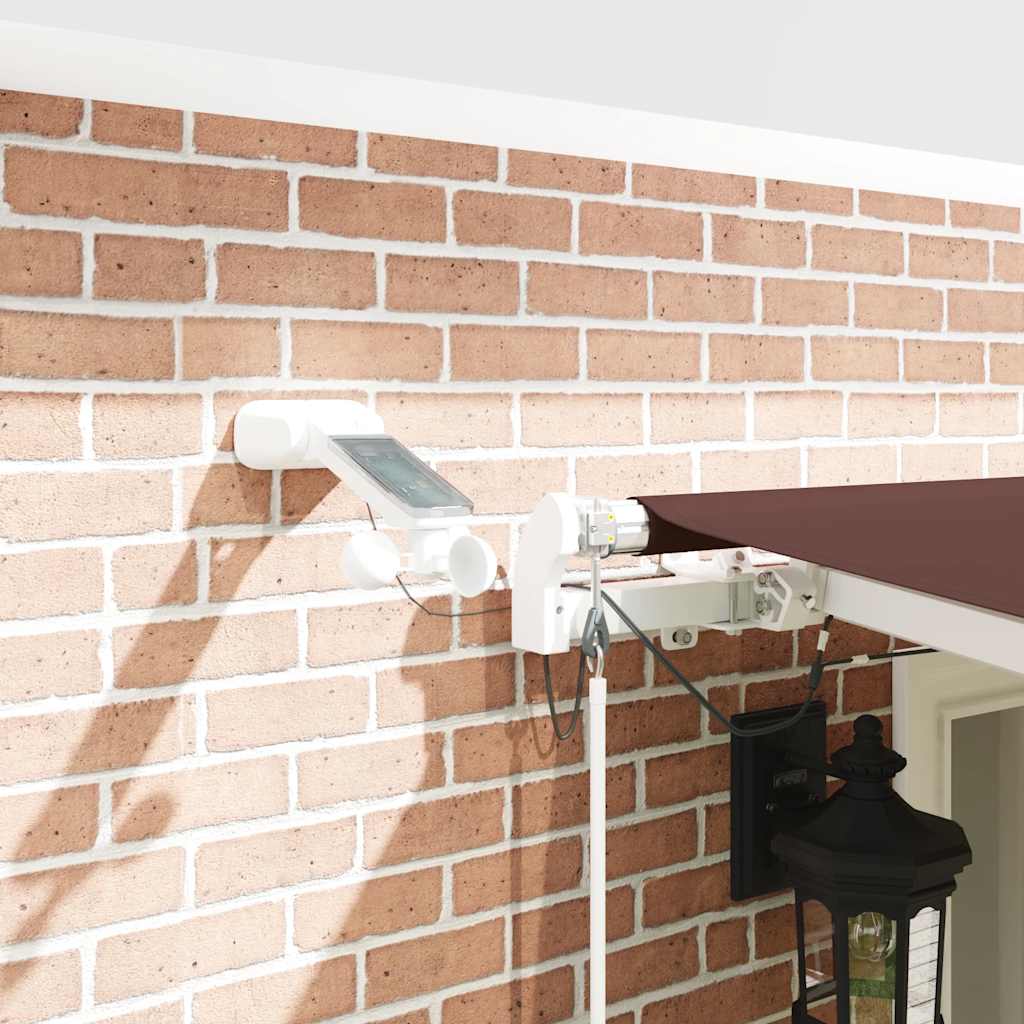 Tenda da Sole Retrattile Automatica con LED Marrone 600x300 cm | homemem39