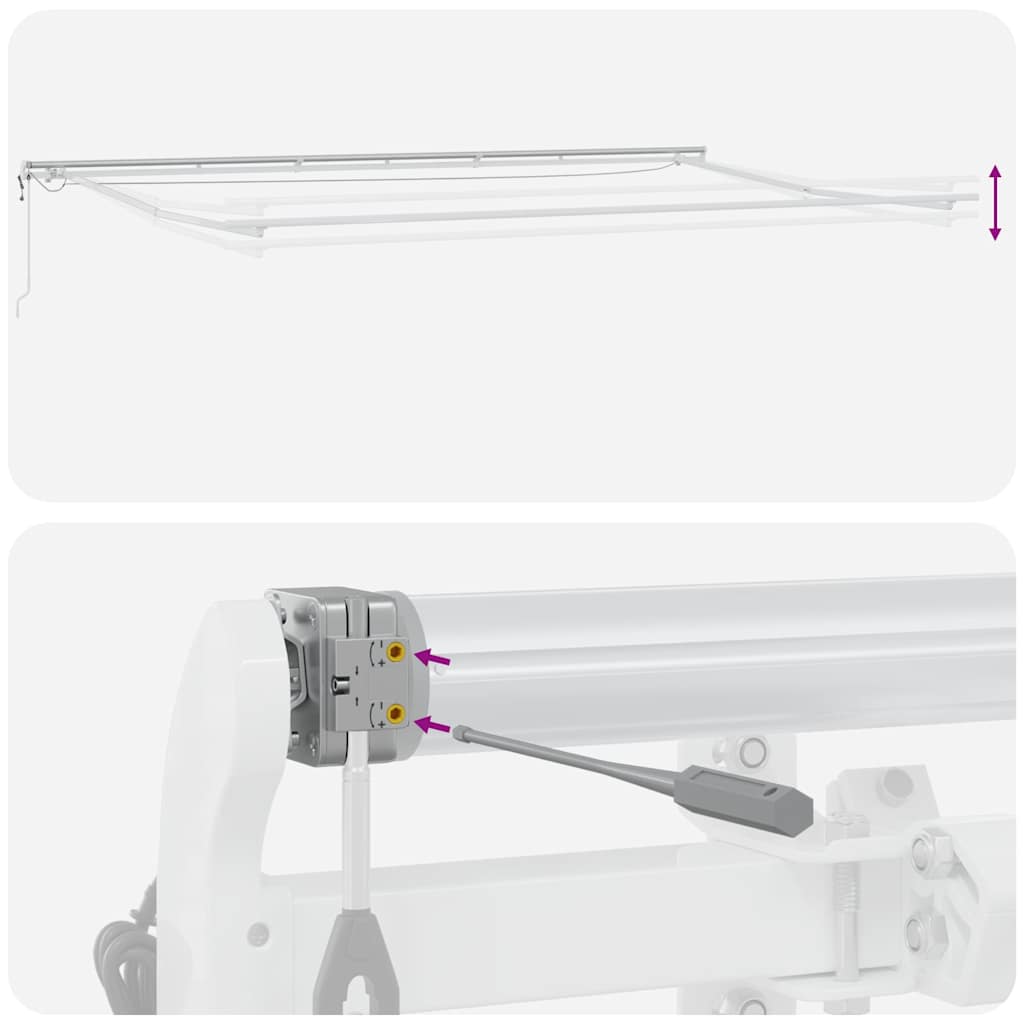 Tenda da Sole Retrattile Automatica con LED Marrone 600x300 cm | homemem39