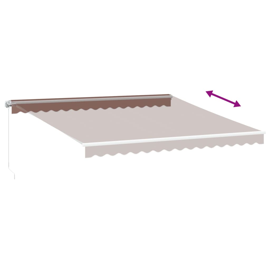 Tenda da Sole Retrattile Manuale Marrone 400x350 cm | homemem39