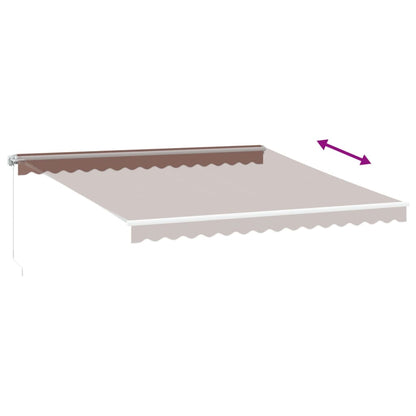 Tenda da Sole Retrattile Manuale Marrone 400x350 cm | homemem39