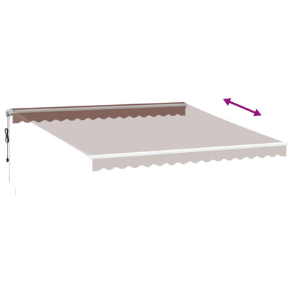 Tenda da Sole Retrattile Automatica Marrone 400x350 cm | homemem39