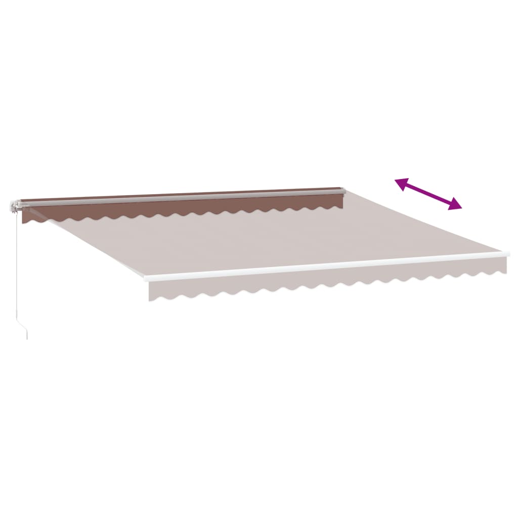 Tenda da Sole Retrattile Manuale Marrone 450x350 cm | homemem39