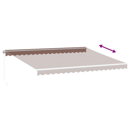 Tenda da Sole Retrattile Manuale Marrone 450x350 cm | homemem39