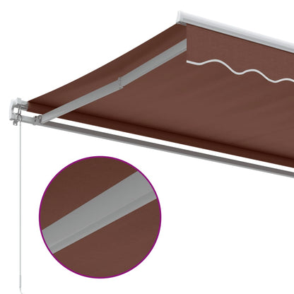Tenda da Sole Retrattile Manuale Marrone 450x350 cm | homemem39