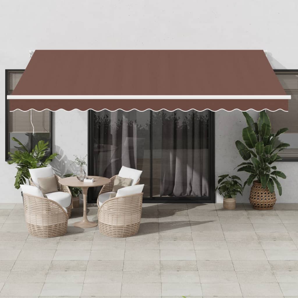 Tenda da Sole Retrattile Automatica Marrone 450x350 cm | homemem39