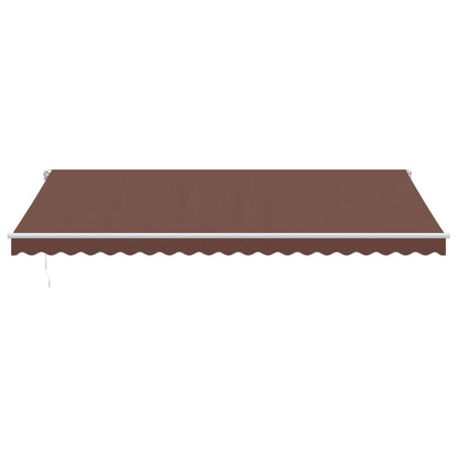 Tenda da Sole Retrattile Manuale Marrone 500x350 cm | homemem39