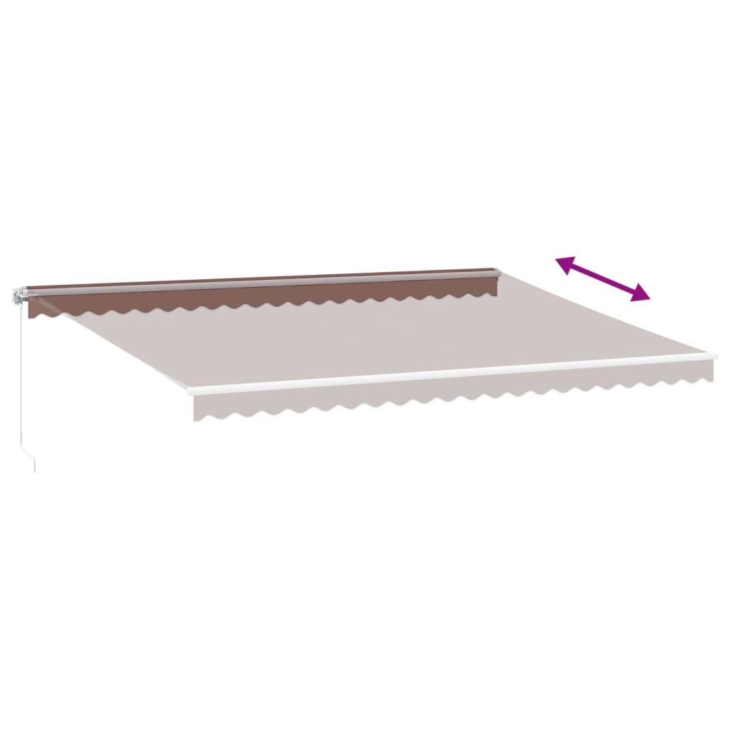 Tenda da Sole Retrattile Manuale Marrone 500x350 cm | homemem39
