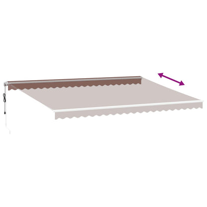 Tenda da Sole Retrattile Automatica Marrone 500x350 cm | homemem39