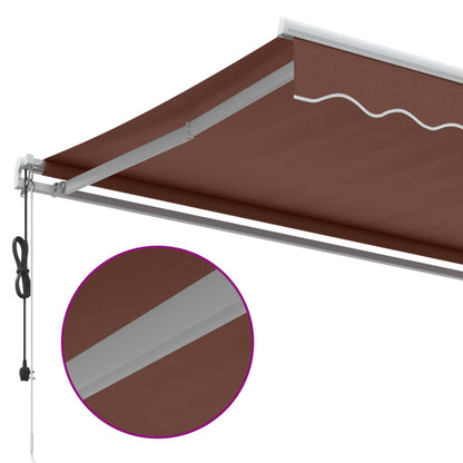 Tenda da Sole Retrattile Automatica Marrone 500x350 cm | homemem39