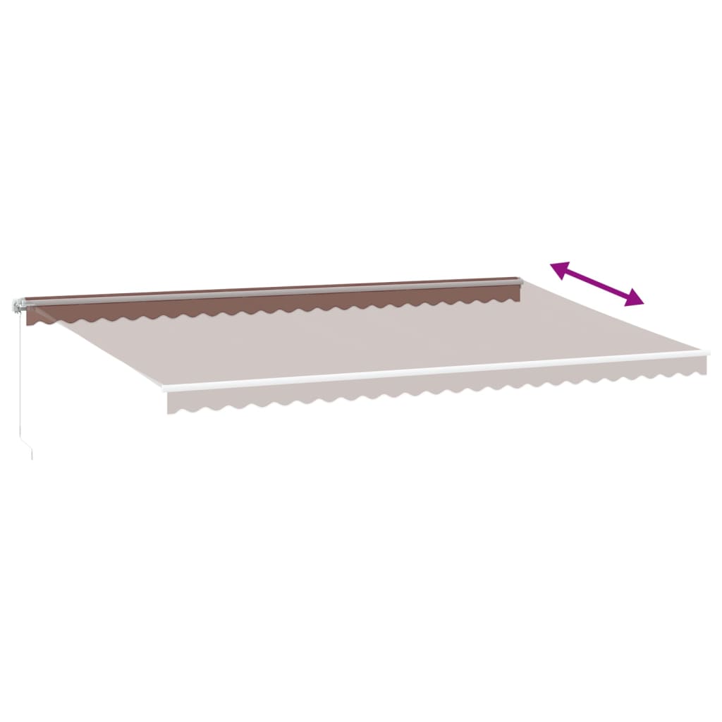 Tenda da Sole Retrattile Manuale Marrone 600x350 cm | homemem39