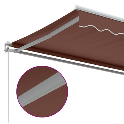 Tenda da Sole Retrattile Manuale Marrone 600x350 cm | homemem39