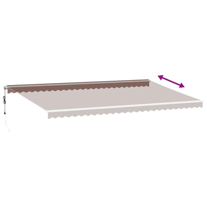 Tenda da Sole Retrattile Automatica Marrone 600x350 cm | homemem39