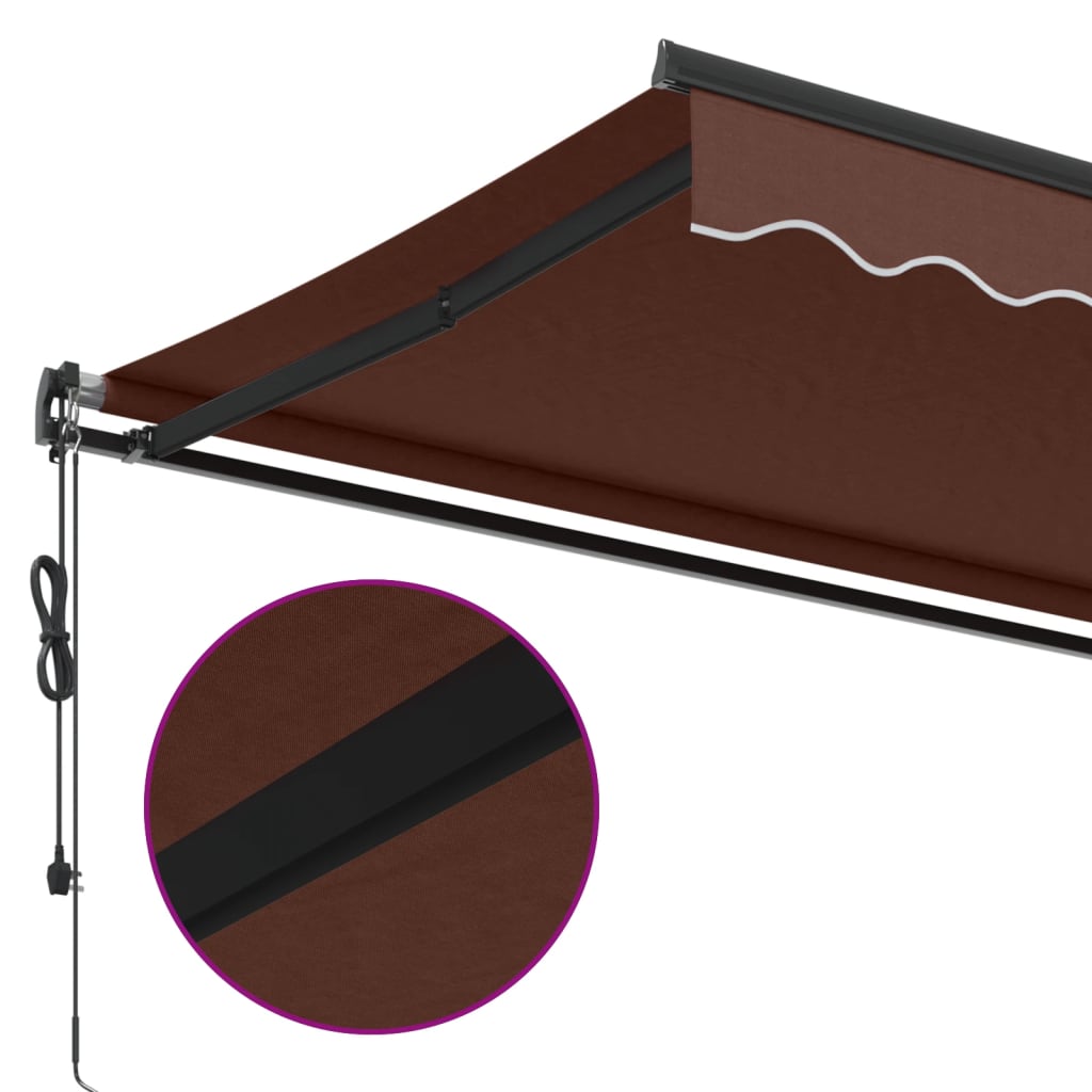 Tenda da Sole Retrattile Automatica Marrone 400x350 cm | homemem39