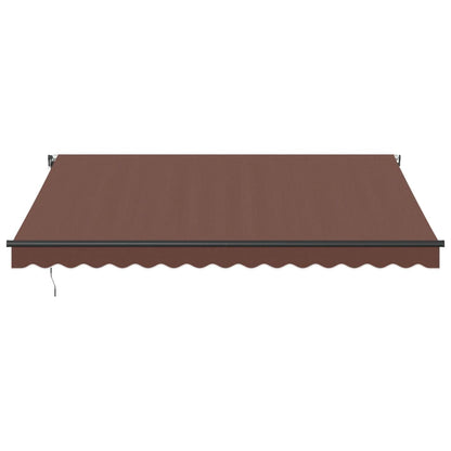 Tenda da Sole Retrattile Automatica con LED Marrone 400x350 cm