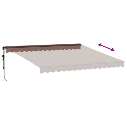 Tenda da Sole Retrattile Automatica con LED Marrone 400x350 cm | homemem39