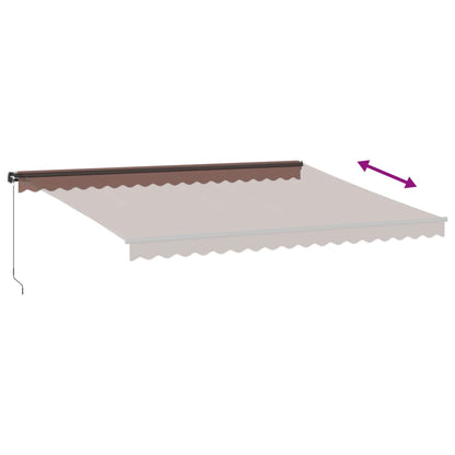Brown Manual Retractable Awning 450x350 cm