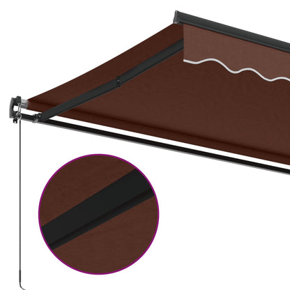 Brown Manual Retractable Awning 450x350 cm