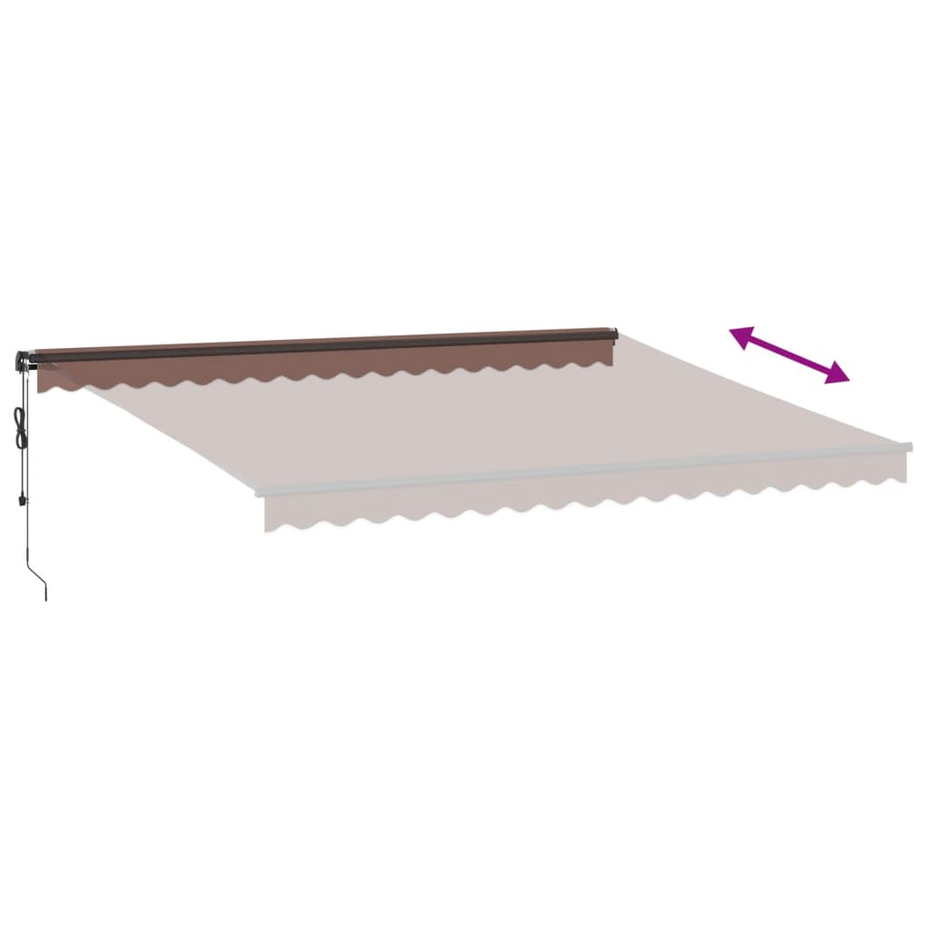 Tenda da Sole Retrattile Automatica Marrone 450x350 cm | homemem39