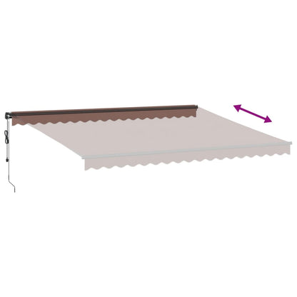 Tenda da Sole Retrattile Automatica Marrone 450x350 cm | homemem39