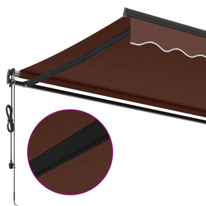 Tenda da Sole Retrattile Automatica Marrone 450x350 cm | homemem39