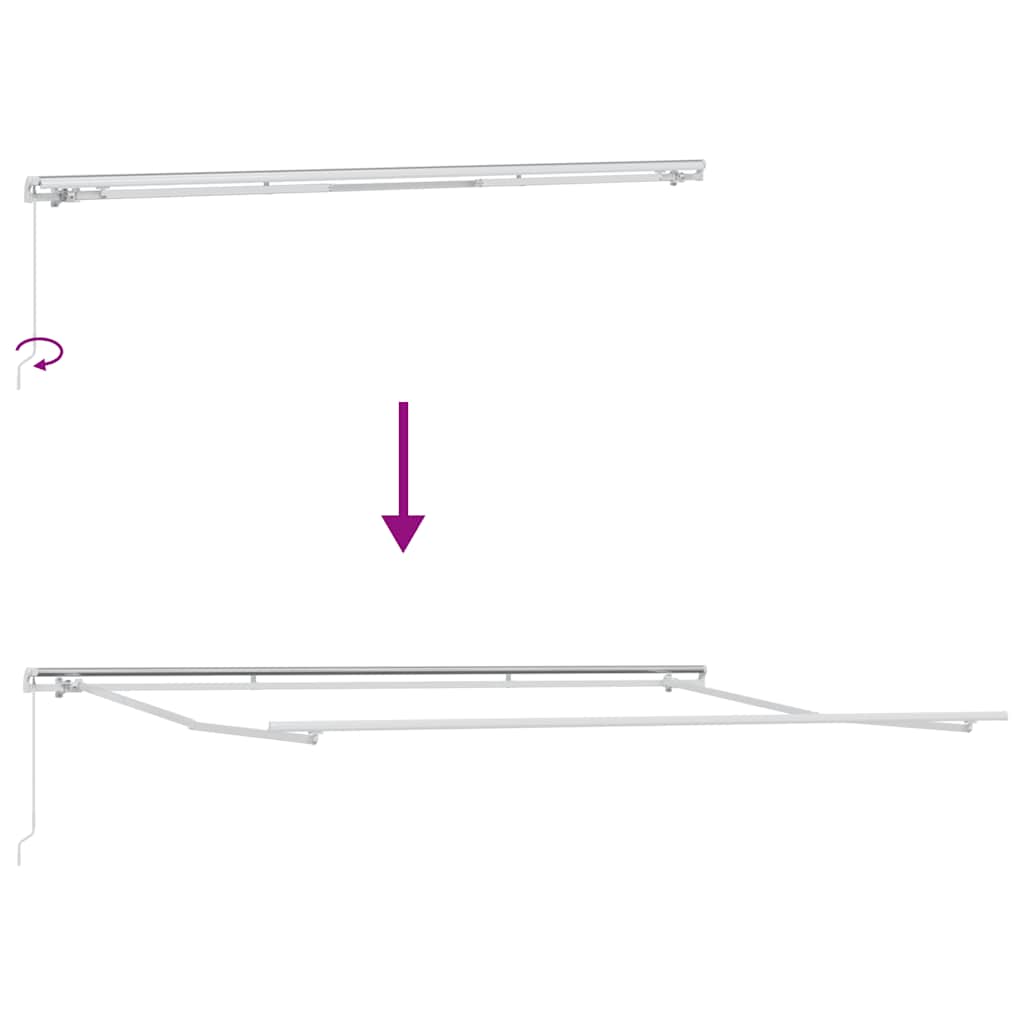Tenda Sole Retrattile Manuale 500x300 cm Marrone | homemem39