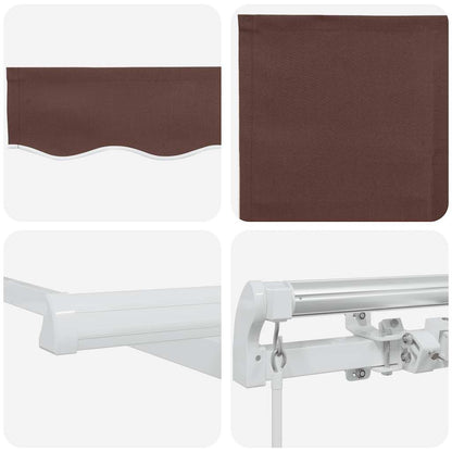 Tenda Sole Retrattile Manuale 500x300 cm Marrone | homemem39