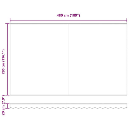 Tenda Sole Retrattile Manuale 500x300 cm Marrone | homemem39