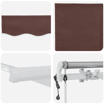 Tenda da Sole Retrattile Automatica 400x300 cm Marrone