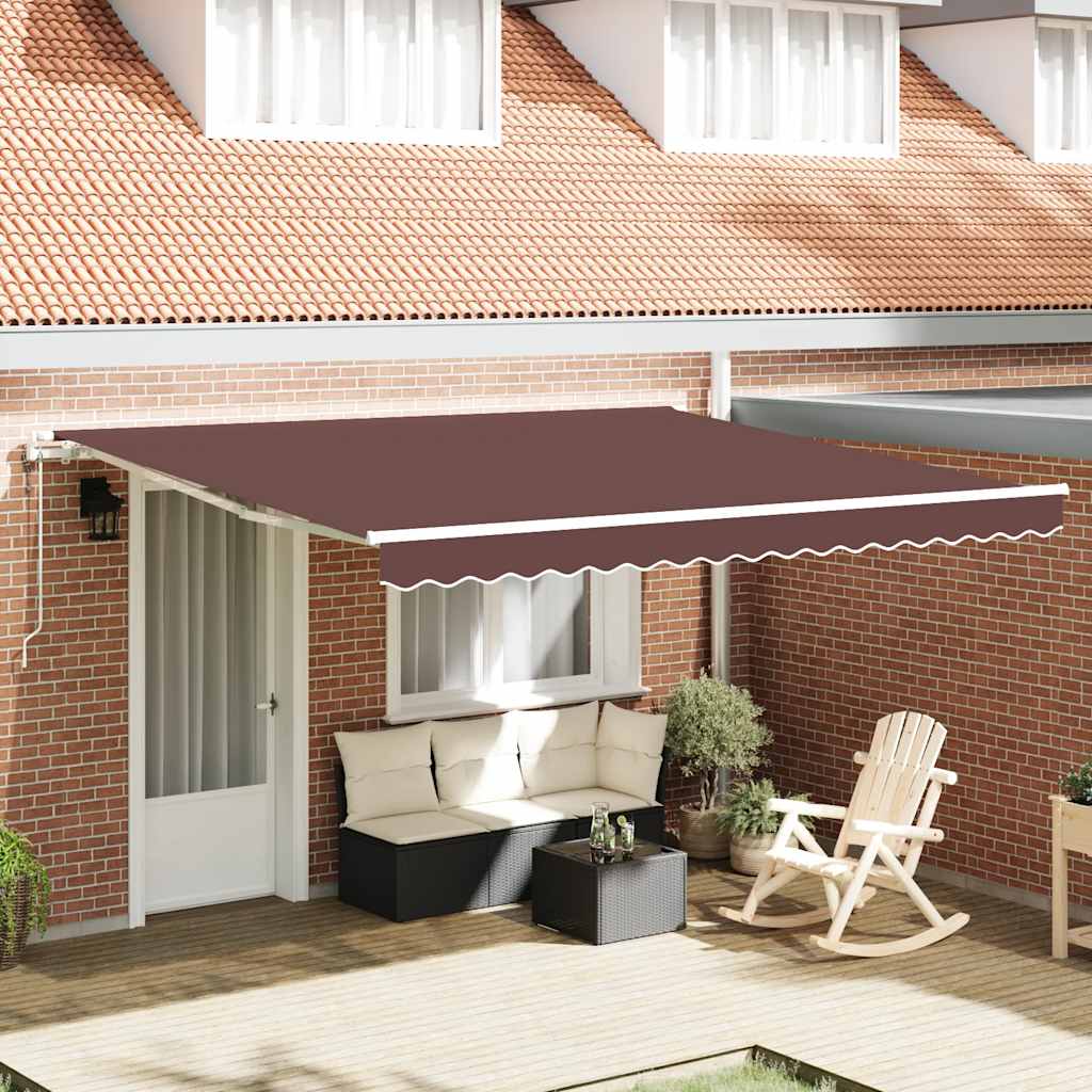 Tenda da Sole Retrattile Automatica 400x300 cm Marrone