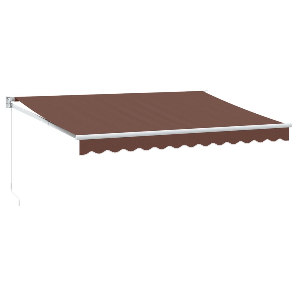 Tenda Sole Retrattile Manuale 350x250 cm Marrone | homemem39