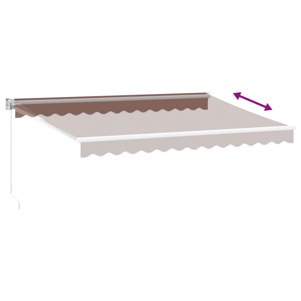 Tenda Sole Retrattile Manuale 350x250 cm Marrone | homemem39