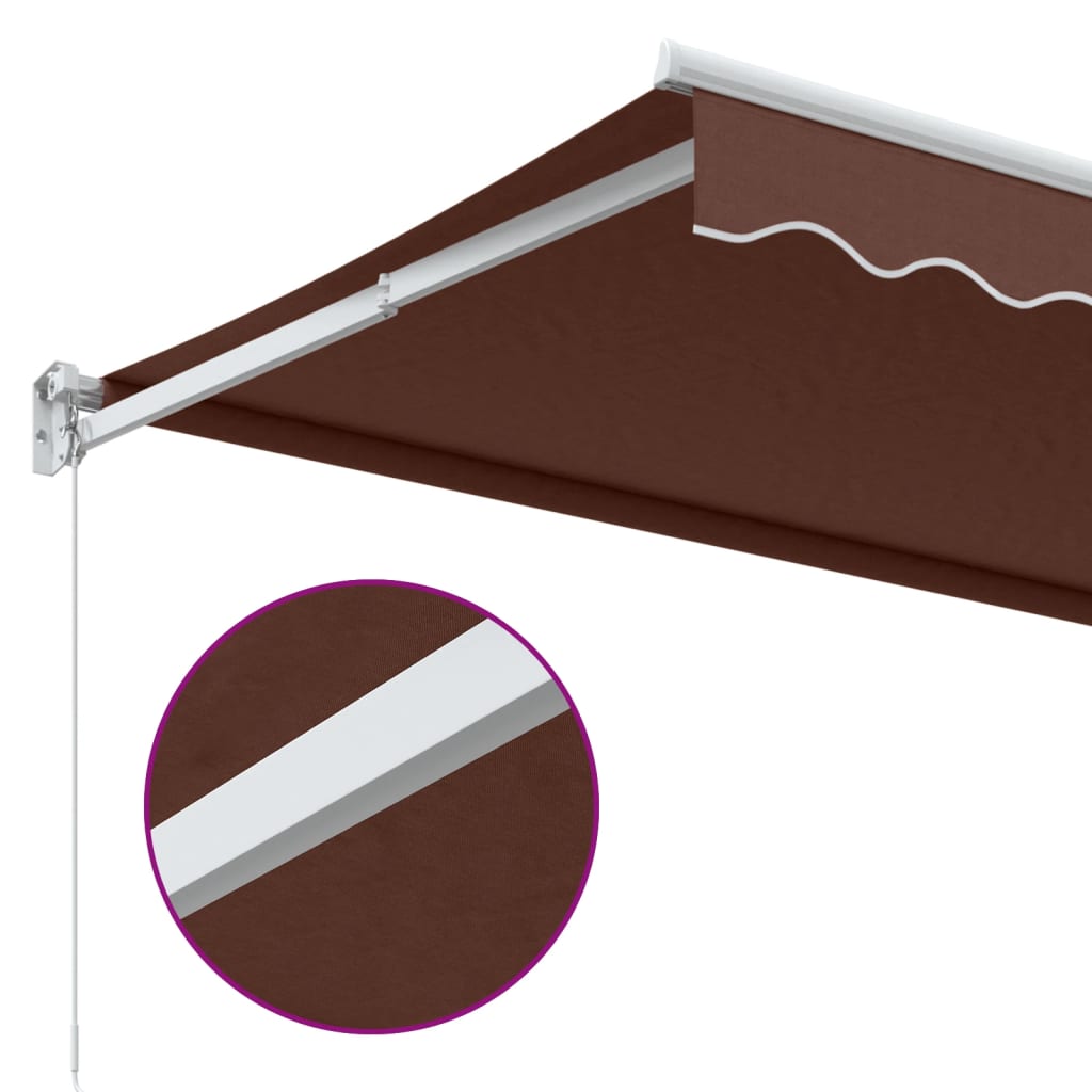 Tenda Sole Retrattile Manuale 350x250 cm Marrone | homemem39
