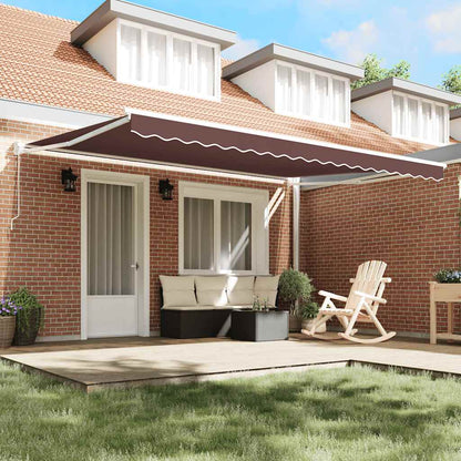 Tenda Sole Retrattile Manuale 450x300 cm Marrone | homemem39