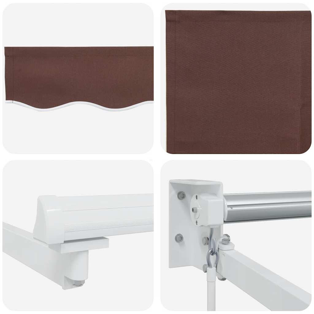 Tenda Sole Retrattile Manuale 500x300 cm Marrone | homemem39