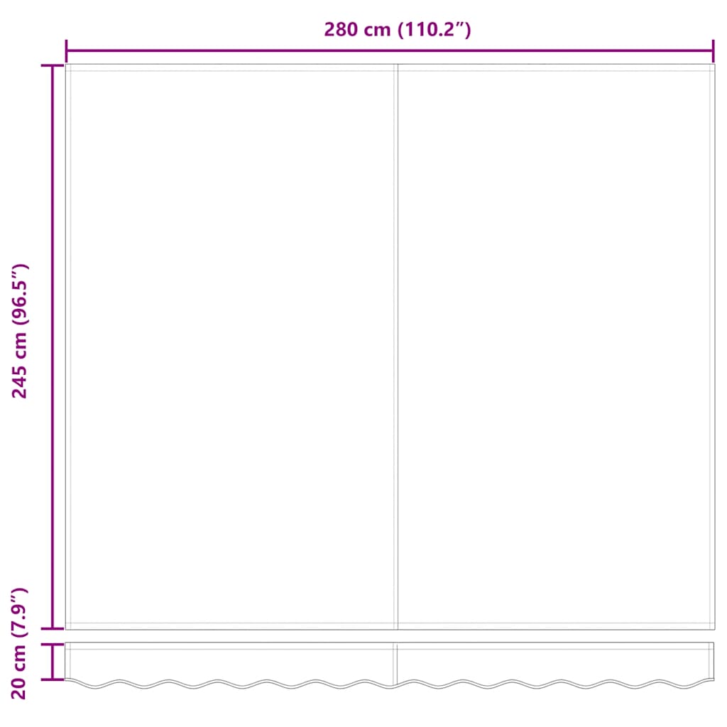 Tenda Sole Retrattile Manuale 300x250 cm Marrone | homemem39