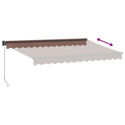 Tenda Sole Retrattile Manuale 350x250 cm Marrone | homemem39