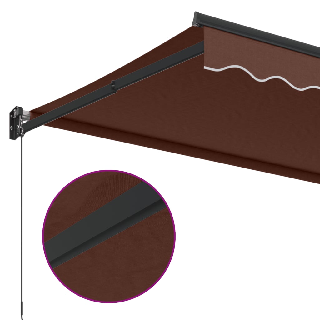 Tenda Sole Retrattile Manuale 350x250 cm Marrone | homemem39
