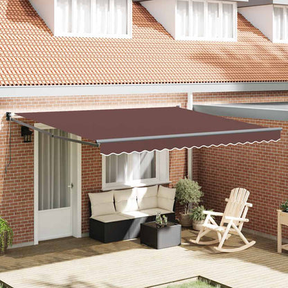 Tenda Sole Retrattile Manuale 400x300 cm Marrone | homemem39