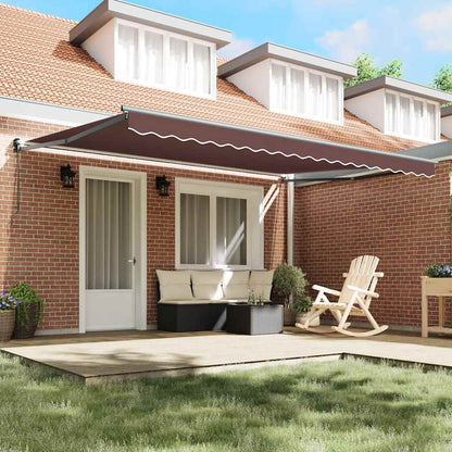 Tenda Sole Retrattile Manuale 450x300 cm Marrone | homemem39