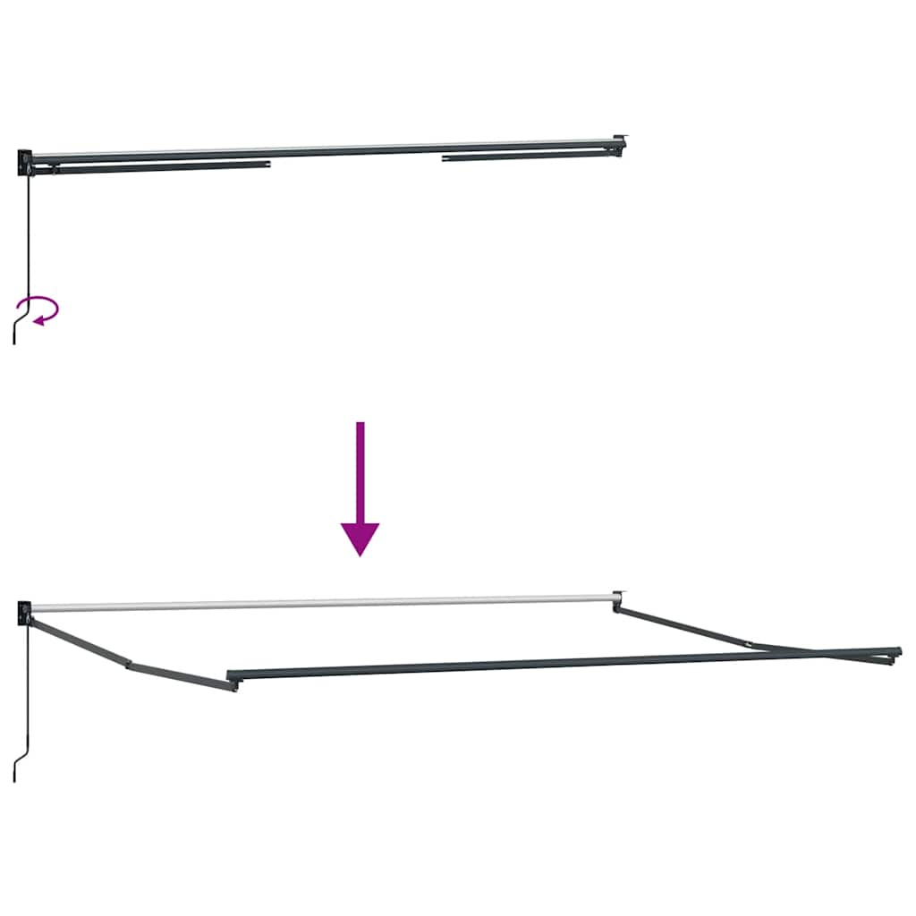 Tenda Sole Retrattile Manuale 450x300 cm Marrone | homemem39
