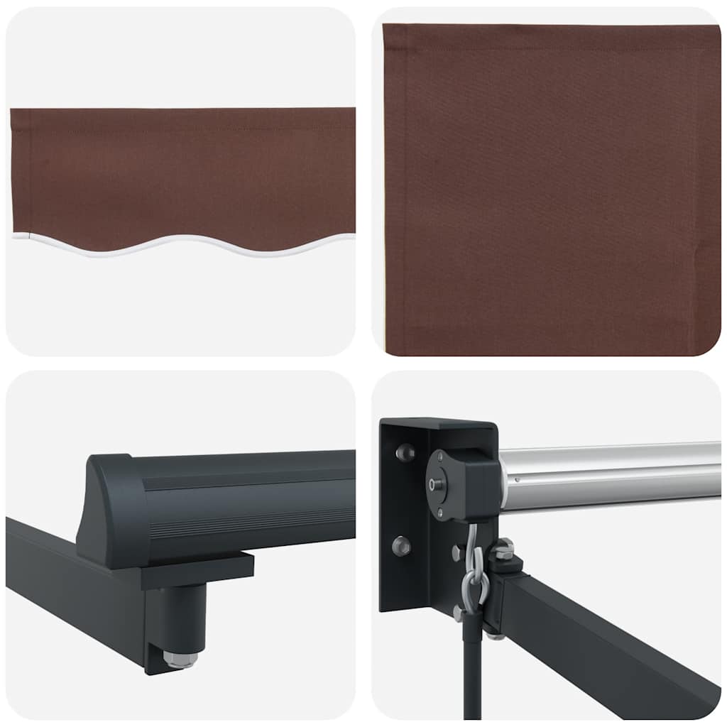 Tenda Sole Retrattile Manuale 450x300 cm Marrone | homemem39