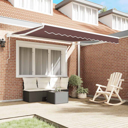 Tenda da Sole Retrattile Automatica Marrone 300x250 cm