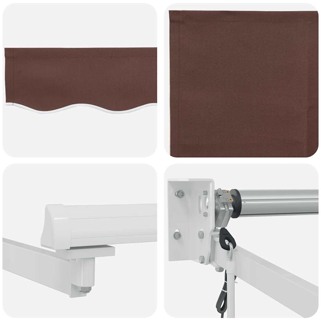 Tenda da Sole Retrattile Automatica Marrone 300x250 cm | homemem39